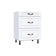 Corp inferior 60 cu 3 sertare metalice pentru greutate Zebra MDF alb Corp inferior 60 cu 3 sertare metalice pentru greutate Zebra MDF alb